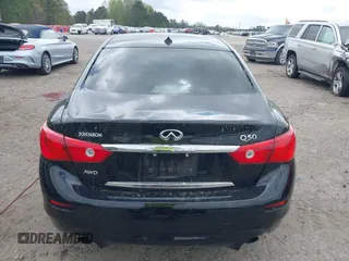 2015 Infiniti Q50 Premium with VIN JN1BV7AR1FM417342, listed as a IAAI auction lot 41887007 with 116,026 mi miles. Bid and sale history available at carsss.com. Image 16.