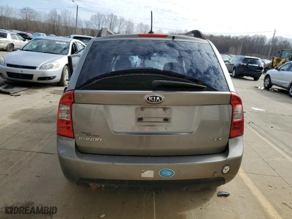 2010 Kia Rondo LX with VIN KNAHG8C87A7298860, listed as a Copart auction lot 44344945 with NaN miles and Salvage Title. Bid and sale history available at carsss.com. Image 6.