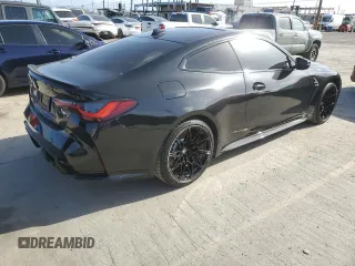 2022 BMW M4 Competition xDrive with VIN WBS43AZ01NCH67522, listed as a Copart auction lot 51634765 with 18,142 mi miles and Salvage Title. Bid and sale history available at carsss.com. Image 3.