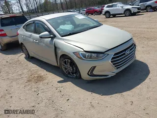 2017 Hyundai Elantra Limited with VIN 5NPD84LF1HH075595, listed as a IAAI auction lot 41899349 with 125,051 mi miles. Bid and sale history available at carsss.com. Image 1.