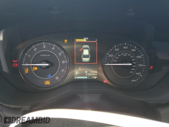 2020 Subaru Impreza with VIN 4S3GTAB67L3712893, listed as a Copart auction lot 51097195 with 43,859 mi miles and Salvage title. Bid and sale history available at DreamBid. Image 9.