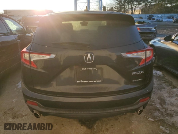2020 Acura RDX w/Technology Pkg with VIN 5J8TC2H52LL002935, listed as a Copart auction lot 42392165 with 0 mi miles and Salvage Title. Bid and sale history available at carsss.com. Image 6.