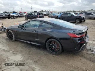 2025 BMW 8 Series 840i with VIN WBAAE2C06SCS36843, listed as a Copart auction lot 76617604 with 918 mi miles and Non Repairable. Bid and sale history available at carsss.com. Image 2.