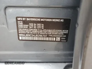 2018 BMW 5 Series M550i xDrive with VIN WBAJB9C54JB286707, listed as a Copart auction lot 49158435 with 74,307 mi miles and Salvage title. Bid and sale history available at DreamBid. Image 14.