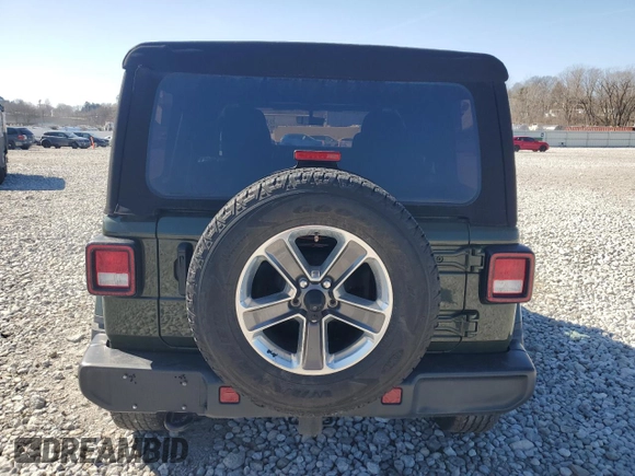 2022 Jeep Wrangler Unlimited Sahara with VIN 1C4HJXEN2NW151228, listed as a Copart auction lot 48484905 with 43,351 mi miles and Clean Title. Bid and sale history available at DreamBid. Image 6.
