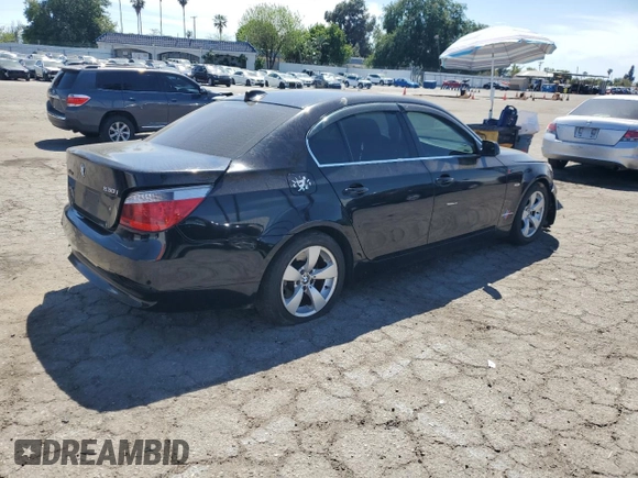 2006 BMW 5 Series 530i with VIN WBANE73556CM36242, listed as a Copart auction lot 52580755 with 162,065 mi miles and Salvage Title. Bid and sale history available at carsss.com. Image 3.