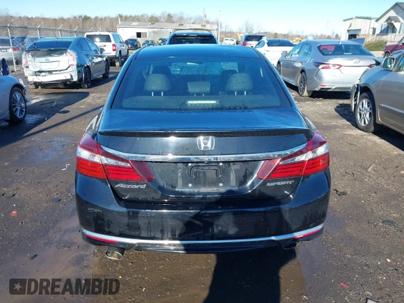 2016 Honda Accord Sport with VIN 1HGCR2F54GA025555, listed as a IAAI auction lot 41578350 with 100,440 mi miles and . Bid and sale history available at DreamBid. Image 16.
