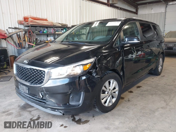 2016 Kia Sedona LX with VIN KNDMB5C14G6191796, listed as a IAAI auction lot 42130638 with 141,099 mi miles and . Bid and sale history available at DreamBid. Image 2.