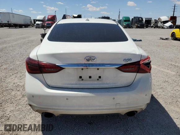 2021 Infiniti Q50 Luxe z VIN JN1EV7BPXMM702581, wystawiony jako Copart lot #55493965 z przebiegiem 109 444 mil mil oraz Szkoda całkowita • Salvage title. Historia ofert i sprzedaży dostępna na DreamBid. Obrazek 6.