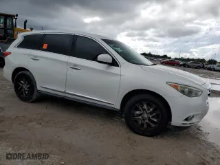 2013 Infiniti JX35 with VIN 5N1AL0MN6DC312843, listed as a Copart auction lot 74444774 with 224,979 mi miles and Salvage Title. Bid and sale history available at carsss.com. Image 4.