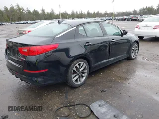 2015 Kia Optima SX Turbo with VIN 5XXGR4A65FG406037, listed as a IAAI auction lot 41975555 with 100,468 mi miles. Bid and sale history available at carsss.com. Image 4.