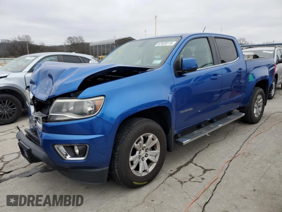 2018 Chevrolet Colorado 2WD LT with VIN 1GCGSCEA9J1225573, listed as a Copart auction lot 87828115 with 143,527 mi miles and Salvage Title. Bid and sale history available at DreamBid. Image 1.