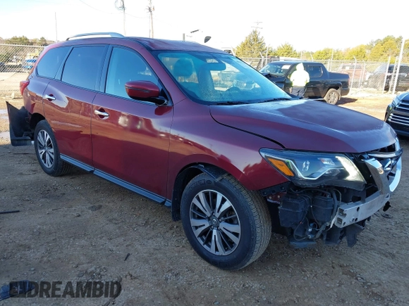 2017 Nissan Pathfinder SV with VIN 5N1DR2MM2HC653564, listed as a IAAI auction lot 40939356 with 176,168 mi miles. Bid and sale history available at carsss.com. Image 1.