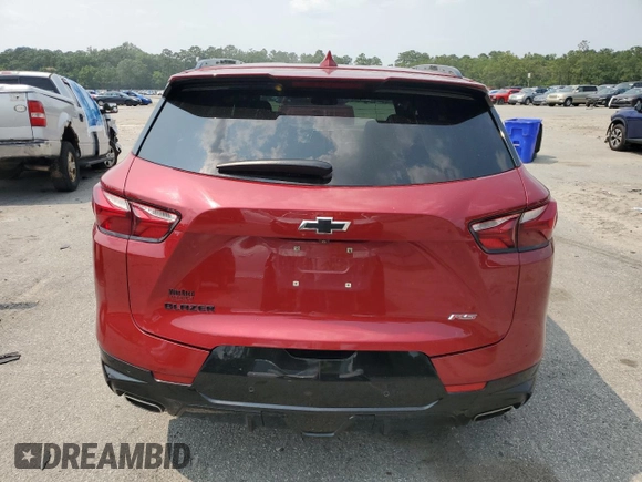 2019 Chevrolet Blazer RS with VIN 3GNKBERS8KS703823, listed as a Copart auction lot 59187075 with 75,979 mi miles and Salvage title. Bid and sale history available at DreamBid. Image 6.