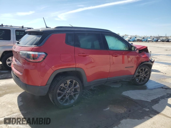 2020 Jeep Compass Limited with VIN 3C4NJDCB7LT130484, listed as a Copart auction lot 49344775 with 75,511 mi miles and Salvage Title. Bid and sale history available at carsss.com. Image 3.
