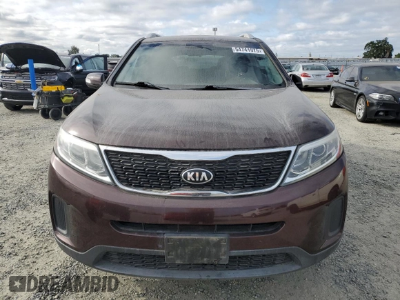 2015 Kia Sorento LX with VIN 5XYKTDA79FG601302, listed as a Copart auction lot 54741975 with 161,713 mi miles and Clean Title. Bid and sale history available at carsss.com. Image 5.