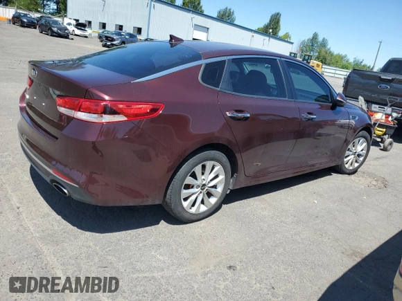 2018 Kia Optima LX with VIN 5XXGT4L36JG259580, listed as a Copart auction lot 63820585 with 115,066 mi miles and Salvage title. Bid and sale history available at DreamBid. Image 3.