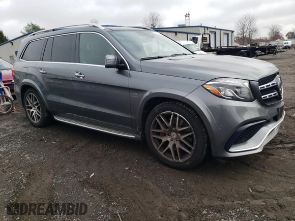 2017 Mercedes-Benz GLS with VIN 4JGDF7FEXHA893212, listed as a Copart auction lot 80876754 with 110,073 mi miles and Salvage Title. Bid and sale history available at carsss.com. Image 4.