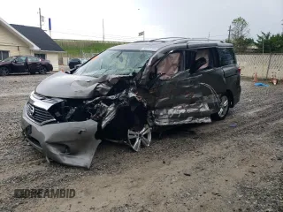 2013 Nissan Quest LE z VIN JN8AE2KP9D9070548, wystawiony jako Copart lot #56227725 z przebiegiem Nie podano mil oraz Szkoda całkowita • Salvage title. Historia ofert i sprzedaży dostępna na DreamBid. Obrazek 1.