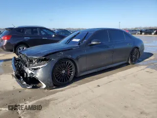 2022 Mercedes-Benz S-Class S 500 with VIN W1K6G6DB6NA104228, listed as a Copart auction lot 85738074 with 0 mi miles and Salvage Title. Bid and sale history available at carsss.com. Image 1.
