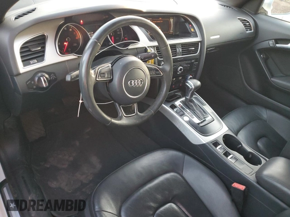 2016 Audi A5 Premium with VIN WAUD2AFH9GN001706, listed as a Copart auction lot 52953695 with 61,739 mi miles and Salvage title. Bid and sale history available at DreamBid. Image 8.