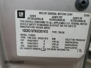 2006 Chevrolet Silverado 1500 LT1 with VIN 1GCEC19TX6Z267473, listed as a Copart auction lot 89146345 with 270,137 mi miles and Salvage Title. Bid and sale history available at DreamBid. Image 15.