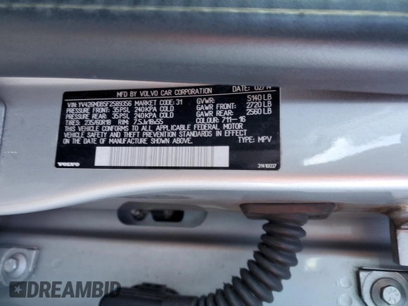 2015 Volvo XC60 T5 Drive-E Premier z VIN YV426MDB5F2589356, wystawiony jako Copart lot #87442424 z przebiegiem 201 631 mil mil oraz Czysty tytuł • Clean title. Historia ofert i sprzedaży dostępna na DreamBid. Obrazek 14.