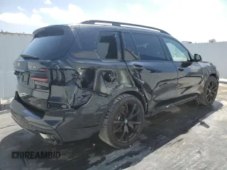 2024 BMW X7 xDrive40i with VIN 5UX23EM08R9V96201, listed as a Copart auction lot 44180435 with 6,809 mi miles and Salvage Title. Bid and sale history available at carsss.com. Image 3.