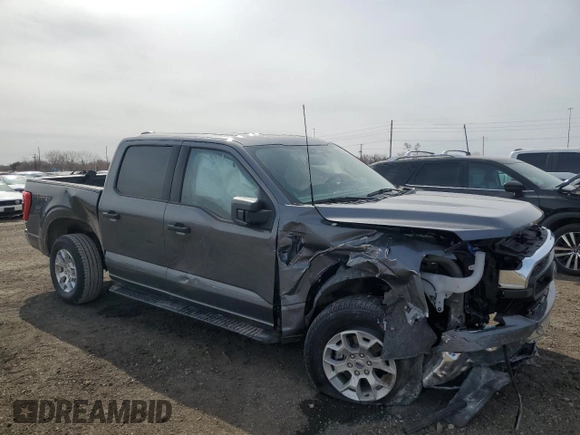 2023 Ford F-150 XL with VIN 1FTFW1E5XPKE35383, listed as a Copart auction lot 49625175 with 7,505 mi miles and Salvage Title. Bid and sale history available at carsss.com. Image 4.