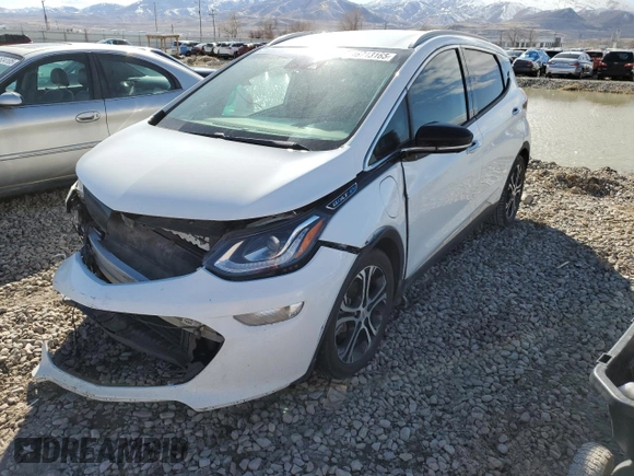 2018 Chevrolet Bolt EV Premier with VIN 1G1FX6S01J4118468, listed as a Copart auction lot 46713165 with 158,363 mi miles and Salvage Title. Bid and sale history available at carsss.com. Image 1.