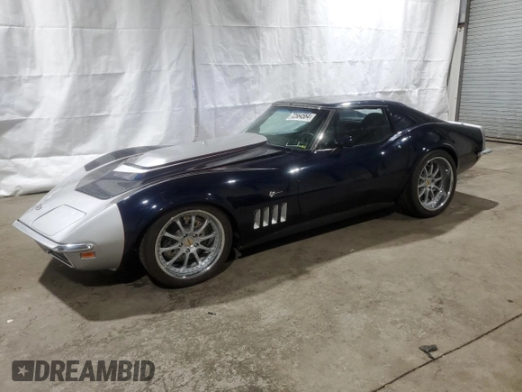1969 Chevrolet Corvette z VIN 194379S737278, wystawiony jako Copart lot #72564564 z przebiegiem 6 063 mil mil oraz Czysty tytuł • Clean title. Historia ofert i sprzedaży dostępna na DreamBid. Obrazek 1.