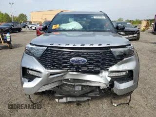 2023 Ford Explorer ST-Line with VIN 1FMSK7KH1PGB21485, listed as a Copart auction lot 52814765 with 14,144 mi miles and Salvage title. Bid and sale history available at DreamBid. Image 5.