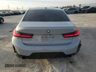 2023 BMW 3 Series 330i with VIN 3MW69FF01P8D71708, listed as a Copart auction lot 45745505 with 22,980 mi miles and Salvage Title. Bid and sale history available at carsss.com. Image 6.