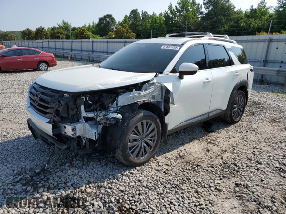 2024 Nissan Pathfinder SL with VIN 5N1DR3CD3RC240142, listed as a Copart auction lot 57849125 with 30,446 mi miles and Salvage title. Bid and sale history available at DreamBid. Image 1.