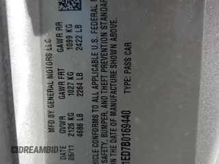 2011 Cadillac CTS z VIN 1G6DA1ED7B0169440, wystawiony jako Copart lot #86710844 z przebiegiem 78 737 mil mil oraz Szkoda całkowita • Salvage title. Historia ofert i sprzedaży dostępna na DreamBid. Obrazek 12.