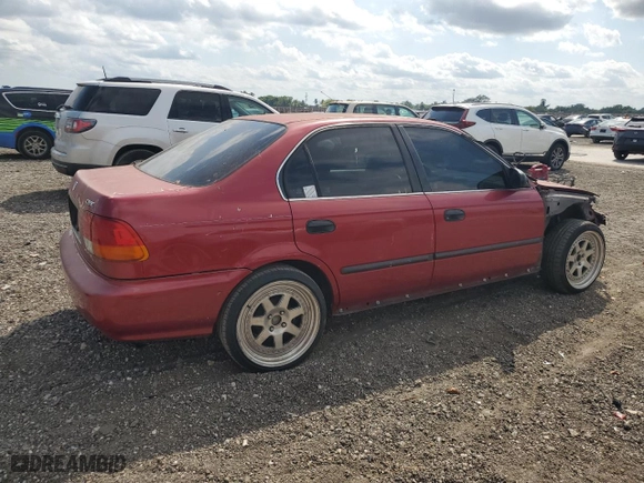 1997 Honda Civic LX "O" w/Air with VIN 1HGEJ6674VL030992, listed as a Copart auction lot 49231255 with 123,617 mi miles and Salvage Title. Bid and sale history available at carsss.com. Image 3.