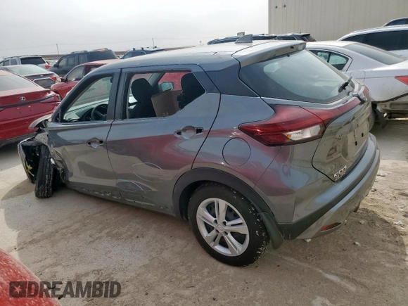 2024 Nissan Kicks S with VIN 3N1CP5BV2RL537969, listed as a Copart auction lot 45606845 with 10,257 mi miles and Salvage Title. Bid and sale history available at carsss.com. Image 2.