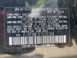 2015 Subaru Crosstrek Limited with VIN JF2GPAMC8F8226304, listed as a Copart auction lot 62300535 with 51,969 mi miles and Clean title. Bid and sale history available at DreamBid. Image 12.