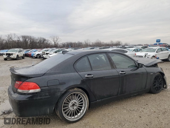 2008 BMW 7 Series 750i with VIN WBAHL83528DT89581, listed as a Copart auction lot 43146275 with Not Provided miles and Salvage Title. Bid and sale history available at DreamBid. Image 3.