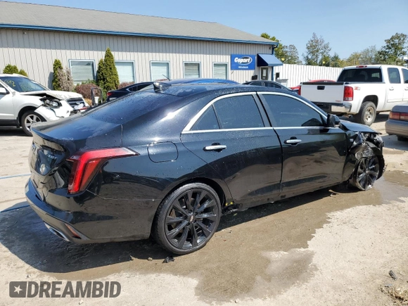 2021 Cadillac CT4 Premium Luxury with VIN 1G6DB5RK0M0111184, listed as a Copart auction lot 70326324 with 45,859 mi miles and Salvage Title. Bid and sale history available at DreamBid. Image 3.