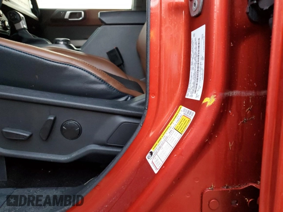 2023 Ford Bronco with VIN 1FMDE5DH3PLB10433, listed as a Copart auction lot 75192504 with 8,275 mi miles and Salvage Title. Bid and sale history available at DreamBid. Image 13.