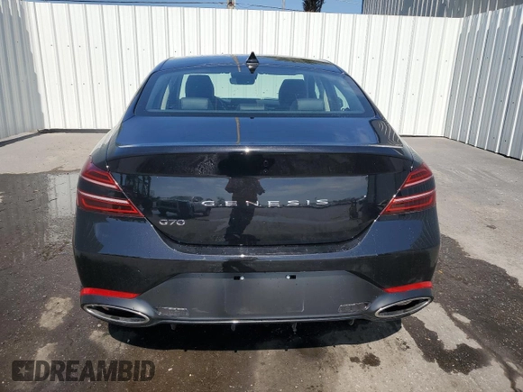 2025 Genesis G70 2.5T with VIN KMTG34SC6SU154908, listed as a Copart auction lot 54484345 with 5,270 mi miles and Clean Title. Bid and sale history available at carsss.com. Image 6.