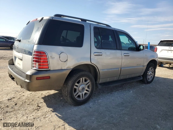2002 Mercury Mountaineer with VIN 4M2ZU66K32ZJ43699, listed as a Copart auction lot 84080154 with 0 mi miles and Salvage Title. Bid and sale history available at carsss.com. Image 3.