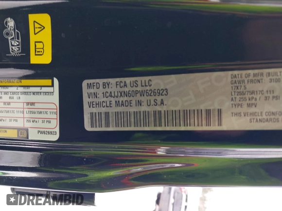 2023 Jeep Wrangler с VIN 1C4JJXN60PW626923, выставлен на аукционе IAAI как лот 41519683 с пробегом 13 801 миль миль и . История ставок и продаж доступна на DreamBid. Изображение 9.