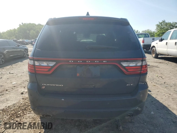 2018 Dodge Durango GT z VIN 1C4RDJDG0JC282214, wystawiony jako Copart lot #59121045 z przebiegiem 215 230 mil mil oraz Czysty tytuł • Clean title. Historia ofert i sprzedaży dostępna na DreamBid. Obrazek 6.