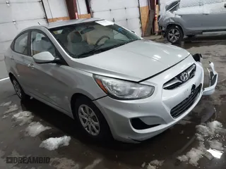 2013 Hyundai Accent GLS with VIN KMHCT4AE4DU535445, listed as a IAAI auction lot 41576153 with 162,375 mi miles. Bid and sale history available at carsss.com. Image 1.