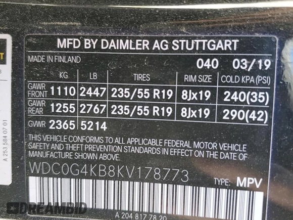 2019 Mercedes-Benz GLC 300 z VIN WDC0G4KB8KV178773, wystawiony jako Copart lot #47214385 z przebiegiem 62 831 mil mil oraz Nie do naprawy • Non repairable. Historia ofert i sprzedaży dostępna na DreamBid. Obrazek 13.