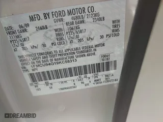 2009 Ford Escape Limited with VIN 1FMCU94G19KC58313, listed as a IAAI auction lot 41989227 with 115,188 mi miles. Bid and sale history available at carsss.com. Image 9.