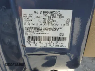 2006 Ford F-150 XLT with VIN 1FTPX14546NA60624, listed as a Copart auction lot 65115705 with 252,996 mi miles and Clean title. Bid and sale history available at DreamBid. Image 12.