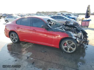 2019 Alfa Romeo Giulia with VIN ZARFANAN9K7611613, listed as a Copart auction lot 88749595 with 0 mi miles and Non Repairable. Bid and sale history available at carsss.com. Image 4.